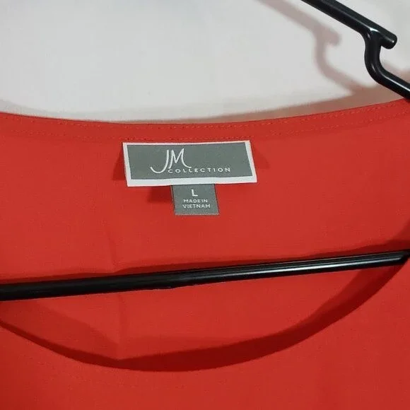 JM Collection Womens Necklace Pullover Blouse (AG) - Picture 4 of 8